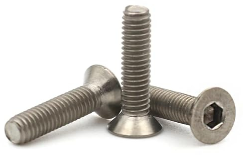 5 piezas/10 piezas M2 M2.5 M3 M4 M5 Tornillo de cabeza hueca hexagonal plana avellanada Allen(12mm,M4 (5pcs))