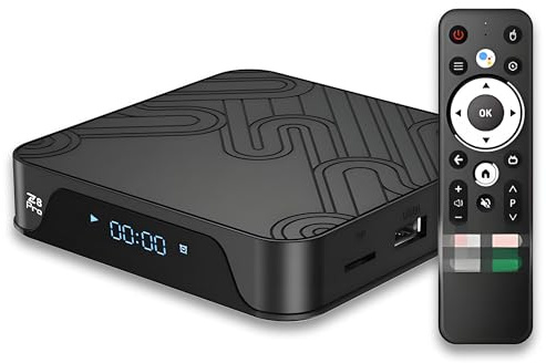 Z8 Pro Android TV Box 4G Quad Core 64 bits 4K HDR,Android Box 10/12 soporta HD 2.0 MAX a 8K de Salida,Streaming TV Box con Bluetooth 5.2,Smart Box de USB Externo MAX a 2TB