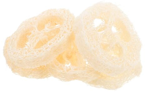Anneome 5 piezas Esponja Loofah Natural para Ducha y Cocina Soporte Jabón con Drenaje Rápido y Superficie Antideslizante Práctico Estropajo para Limpieza