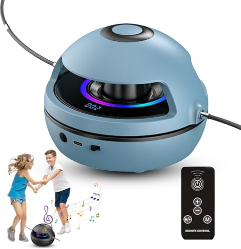 Elektronisches Springseil,Kinder Smartes Springseils,Einstellbares Multiplayer-Springseil mit LED-Anzeigezähler,10 Geschwindigkeit, Bluetooth Musik,Trainingsgerät für Kinder Erwachsene (Blau)