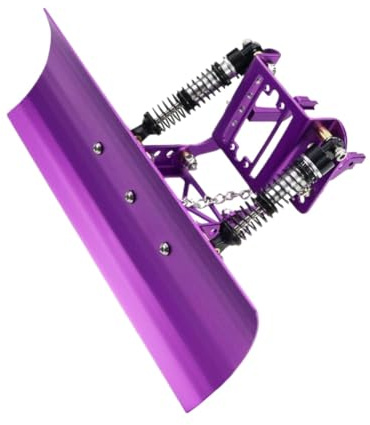 VVHKMSIL Strumento cingolato per pala da neve regolabile in alluminio per spazzaneve 1/18 compatibile con RC Crawler Car Bronco(Purple)