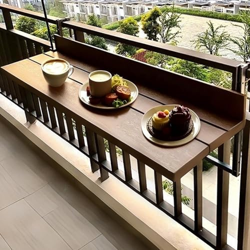 Balcony Hanging Table,Balcony Table Hanging Railing,Adjustable Hanging Folding Table,Suspended Computer Desk,Folding Patio Table,Indoor And Outdoor Folding Hanging Table,Multifunctional Desk