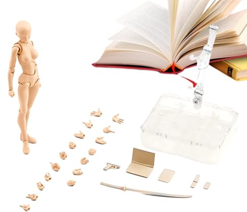 Generisch Gliederpuppe Zum Zeichnen 13,2cm PVC Körper-actionfiguren, Zeichenpuppen, Action Figuren Set, Schaufensterpuppe Bewegliche Gelenke, Zeichnen Modellfigur, Skizzier Puppenset Zum Zeichnens