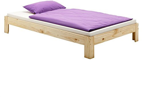 IDIMEX Futonbett Einzelbett Thomas 90 x 200 cm Kiefer massiv Natur lackiert
