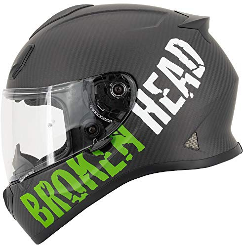 Broken Head BeProud Light Carbon Integralhelm | Extrem leicht ca. 1.050 Gramm, Carbonhelm, Für sportliches Fahren, Racing