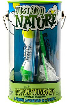 Just Add Nature Fishing Adventure in a Bucket Beginner Fishing Kit for Kids - Teaches Kids How to Fish - Includes Hooks, Tools and Accessories, Hoppin' Things