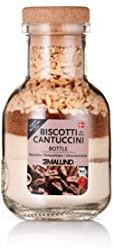 bottlez - BIO - Dänische Gourmet Backmischung im Glas Design Bottle - 0.5 Liter/398 g - Mini Biscotti Cantuccini - Dänische Rezepte für echte Genießer