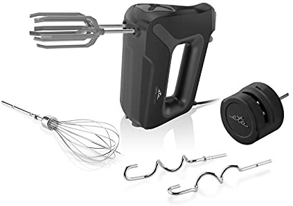 ETA Handmixer Lento mit Ergonomisches Griffdesign - 3 Geschwindigkeiten, Messerschärfer, 550W, Schwarz