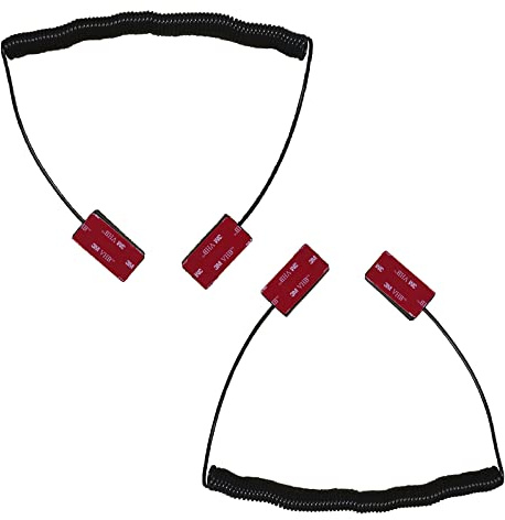 I3C 3.8m/12.5Ft Retractable Remote Control Tether- 2Pcs, Remote Leash, Remote Cord, Remote Control Security Lock for TV, DVD, Game Console, Tablets