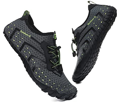 Scarpe da Acqua Uomo Donna - Spiaggia, Immersione, Surf a Piedi Nudi Quick Dry - Mare Leggero Unisex Sport Diving Piscina - Grigio EU42