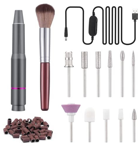 BillyBath Ponceuse pour Ongles Professionnelle 25000RPM, 12 en 1 Lime a Ongle Electrique Silencieuse, Coupe-ongles avec Pointe en Céramique, Kit de Perceuse à Ongles à Vitesse Réglable