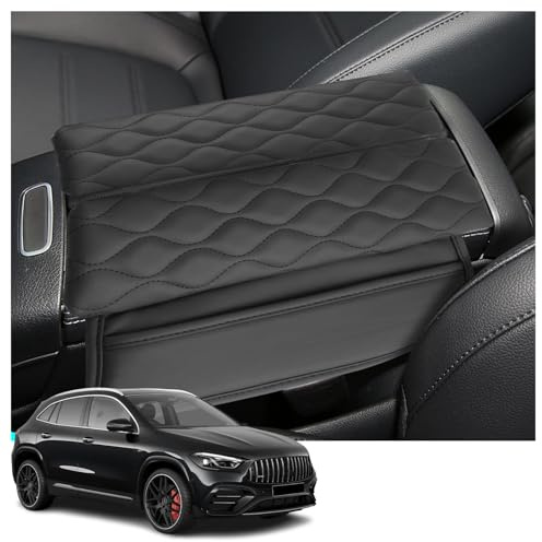 YEE PIN GLA H247 CLA C118 EQA Couvre-accoudoirs compatibles avec Mercedes GLA H247/ CLA C118/ GLB X247/ EQA/EQB Housse de protection en cuir pour le couvercle du repose-bras central Accessoires pour