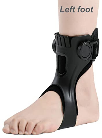 Furlove AFO Drop Foot Brace Orthosis for Hemiplegia Stroke Varus Foot Improve Walking Gait, Effective Relieve Pain for Walking with Shoes, Lightweight & Invisible (XL, Left foot)