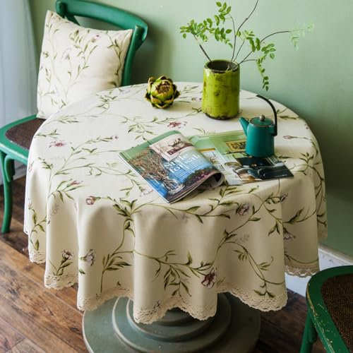 Qkoimpnrd Tischdecke Tischtuch Pflegeleichte Tischwäsche Soft Lightweight Tischläufer Eckig Viele Größe Farbe Wählbar White Circle Diameter 280cm