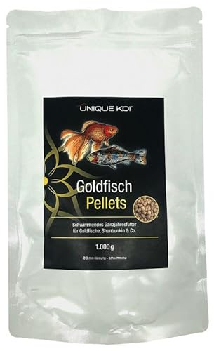 Unique Koi Goldfisch Pellets Ø 3 mm 3 kg | BiotopfischFutter Fischfutter Koifutter, Winterfutter, Schwimmfutter, Herbstfutter