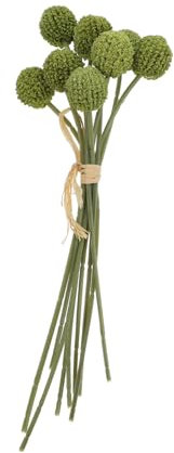 LIFKOME Künstlicher Chrysanthemen-Bouquet Mit Köpfen Grün Langlebige Plastikblumen Für Wohnraum-deko Realistische Simulation Für Vase Hochzeits Fotografie-Accessoire