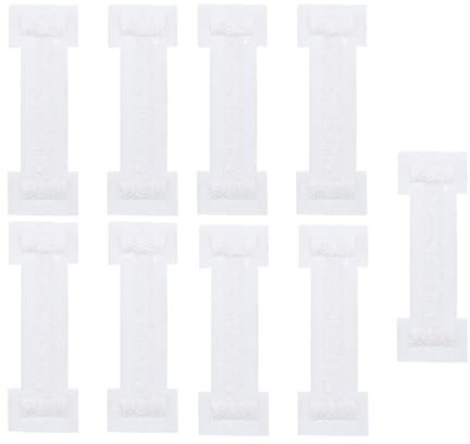 QUARKZMAN 9 Stück Buchstaben zum Aufbügeln, 4.7 cm Selbstklebende Chenille Buchstaben I, Gestickter Patch zum Aufbügeln für Kleidung, Stoffe, Schuhe, Taschen (Weiß)