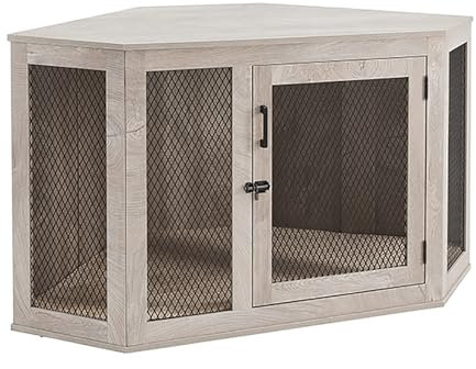 Haustierkäfig für mittelgroße Hunde Holz Indoor Hundekäfig Schrank Eckige Hundehütte Hundebox 2-in-1 Hundekäfig Nachttish FüR Kleine Mittelgrosse Hunde Bis Zu 60 Kg Beistelltisch. ( Color : Gray , Siz
