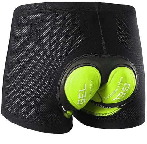 Ulhnei Fahrradhose Herren Radunterhose 5D Gepolstert Kurz Radlerhose Atmungsaktive schnelltrocknende stoßfeste Fahrrad Unterhosen Radhose Fahrradunterhose