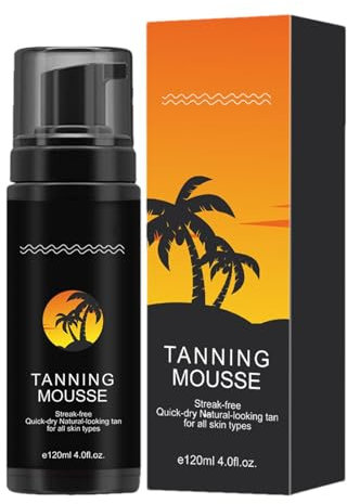 Generisches Bräunungsmousse | 120 ml Selbstbräunungsschaum | Dunkler Selbstbräuner, Sunless Tanner Mousse, gefälschter Bräunungsschaum, feuchtigkeitsspendender Selbstbräuner für Männer