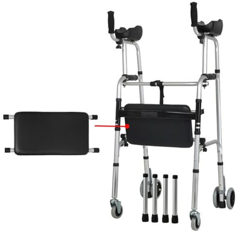 LIBRACTA Rollator Faltbar Und Leicht, Gehwagen Für Senioren, Leichter Höhenverstellbarer Rollator Für Erwachsene, Faltbare Progressive Mobilitätshilfe Aus Gehwagen C