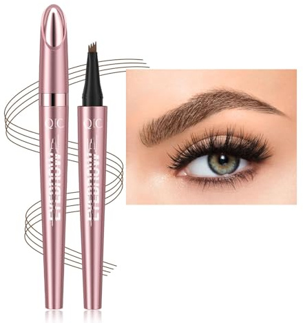 Anifer (02 Marrón Oscuro) lápiz de cejas: microblading, dibujo de pelo, punta de horquilla, resistente al agua