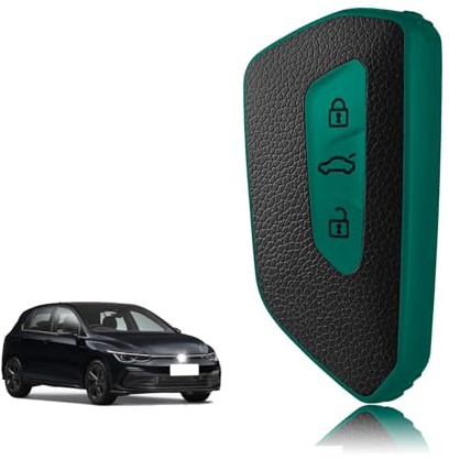 TOOMUME Schlüsselhülle TPU Lederstruktur, Autoschlüssel Hülle Schlüsselcover Passt für VW Volkswagen Cupra Formentor Born Golf 8 Seat Leon MK4 Ibiza Ateca Skoda Kodiaq Fabia Enyaq Octavia
