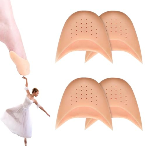 YIMVUNZ 2 Pares Protectores de Dedos Puntera para Zapatos de Punta Protectores de Puntas de Silicona Protector Plantillas Antideslizantes Dedos Pies para Mujeres y Niñas