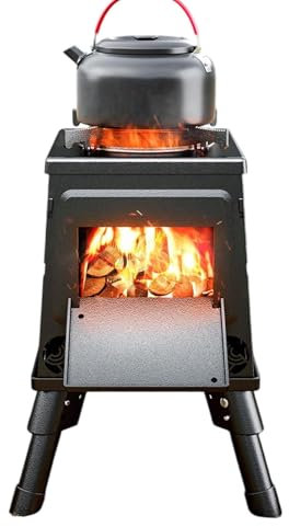 Fornello da campeggio portatile, fornello a razzo | Stufa a legna pieghevole piccola stufa a legna | Gadget da campeggio, stufa a legna, fornelli da campeggio per barbecue, acqua bollente, cucina