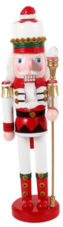 BUGUUYO Schiaccianoci Natalizi in Legno Decorazione Da Tavolo Tradizionale Ornamento Per Feste Di Natale Stile Classico e Elegante