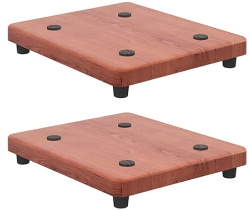 Lot de 2 supports de haut-parleur sur pied avec plateau d'absorption pour caisson de basses pour isolation et séparation A2 Taille 30 x 35 cm