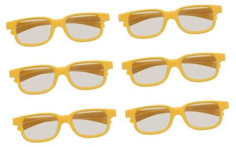 TOYANDONA 6st 3D-Brillen-Kino Theater-3d-brille Stereoskopische 3D-Brille Brille 3D-Brille Für Projektor Filmbrille 3D-sichtbrille 3D-Brille Für Das Kino Orange Plastik