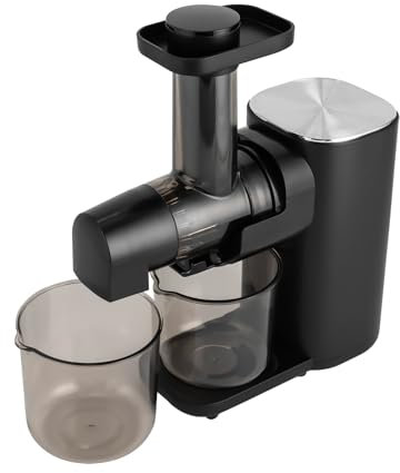 Elektrische Saftpresse Entsafter Slow Juicer zum Entsaften von Äpfeln Orangen Wassermelonen Karotten Gurken Tomaten Schwarz 27 * 22 * 11CM