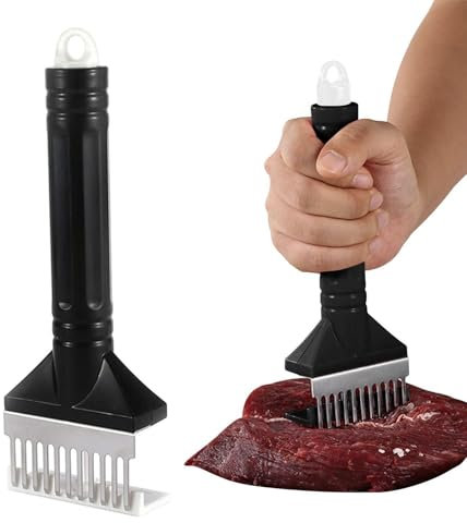 Generisch Ago in acciaio inox per carne, martello per carne da cucina – Lo strumento di preparazione marinare con 11 aghi | Utensili da cucina portatili per tendizing, barbecue, marinata