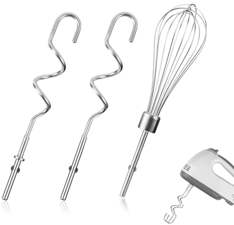Lyreh 2uds Ganchos Batidora Mano para Kitchenaid, Repuesto Batidores Acero Inoxidable con 1uds Varilla Alambre Accesorios Batidora Mano para Kitchenaid KHM 5KSM KSM KSMO KSMH