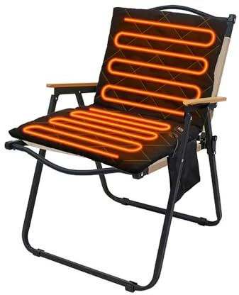 Beheiztes Sitzkissen, 40 x 80 cm, elektrische Wärmekissen mit 3 Leistungsstufen, beheizter Sitzbezug für Bürostuhl, USB-betrieben, tragbar, beheizter Campingstuhl für Camping, Angeln, Picknick, Strand