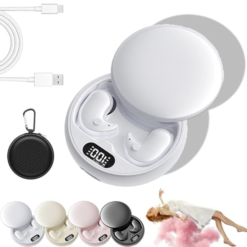 Mindbuds – Die Unsichtbaren Earbuds Ohne Druckgefühl, Mindbuds Unsichtbare Schlaf Kopfhörer, Bequem Seitlich Schlafen, Bluetooth 5.4 Mini Kopfhörer, In Ear Kopfhörer Zum Schlafen, Arbeiten, Sport (D)
