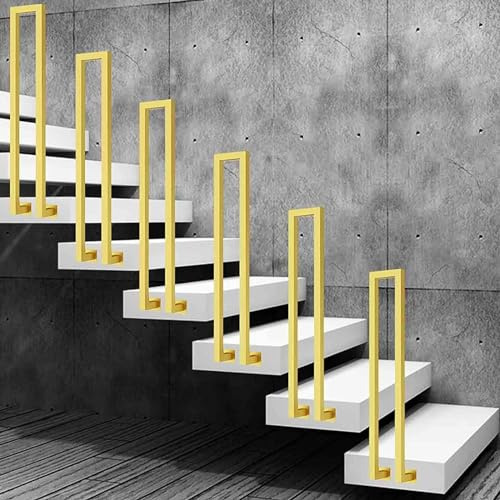 U-Shaped - Wall-Mounted Non-Slip Metal Safety Railing for Indoor & Outdoor Use, Decorative Fence for Hallways, Villas, and Gardens