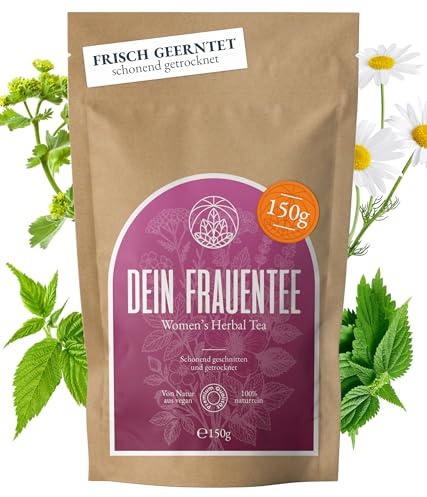 Tisane Femme Monte Nativo (150g) – Mélange en vrac avec feuilles de framboisier, alchémille, ortie, camomille, hibiscus, lavande et cynorrhodon – Tisane aromatique