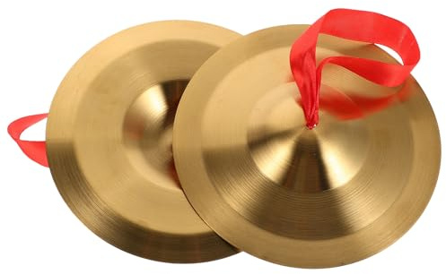 Platillos de Aleación Dorados, 1 Par, Mini de Mano