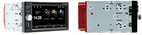 Autoradio stereo da 6,2 pollici con doppio DIN, lettore CD DVD, AUX FM, Bluetooth, USB, MP5, Mirror Link