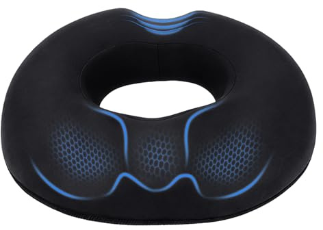 Dcceeo Cuscino per Emorroidi, Cuscino Sedia Ufficio di Memory Foam Sollievo per Emorroidi, Coccige, Prostata, Sciatica Cuscini Ortopedico a Ciambella Cuscini Ergonomico per Ufficio, Casa, Auto, Sedia