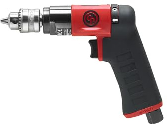 Chicago Pneumatic CP7300RC - Air Power Drill, 1/4 Inch (6.5 mm), Reversible, Keyed Chuck, Pistol Handle, 0.31 HP / 230 W, Stall Torque 1.9 ft. lbf / 2.6 NM, 2800 RPM, Home Improvement