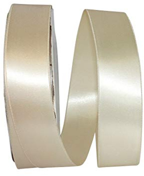 Reliant Ribbon 5000-810-09C Double Face Satin Allure Dfs Ribbon, 1-1/2 Inch X 100 Yards, Ivory
