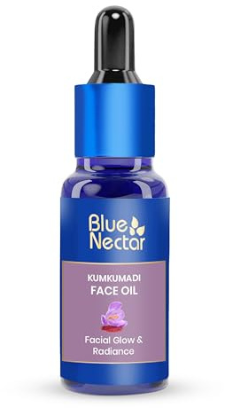 Blue Nectar Gesichtsöl für strahlende Haut mit Kumkumadi-Öl | Ayurvedisches Anti-Aging-Gesichtsserum mit reinem Kumkumadi-Öl für das Gesicht (26 Kräuter, 30 ml) | Kollagen- und Anti-Aging-Serum für reife Haut, Ayurveda Anti-Falten Kumkumadi Tailam Gesichtsöl (26 Kräuter, 30 ml)