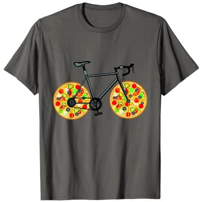 Roulettes de vélo pour pizza T-Shirt