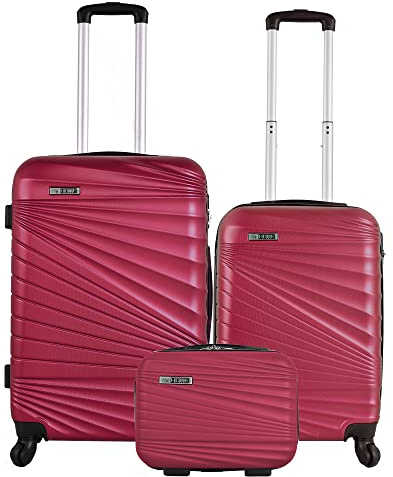 Juego de Maletas rígidas 3 pzs. Maleta Cabina 56 cm, Maleta Mediana 66 cm, y Neceser 23 cm