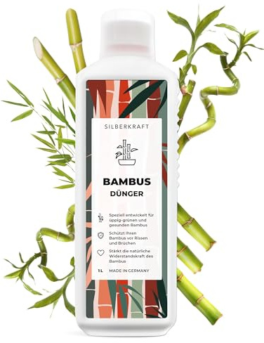 Silberkraft Bambusdünger Silizium für Bambus & Ziergräser [1 Liter] | Hochkonzentrierter Flüssigdünger, für Bambushecken & Pampasgras, bruchfeste Stangen, sattes Grün, für Kübel & Garten