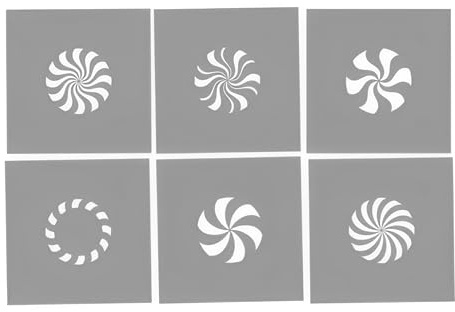 Set of 6 stencil, Christmas Peppermint Candy Stencil, Holiday Reusable DIY Cookie & Airbrush Template for Holiday Baking and Decorating (set of 6 stencils 3 inch design)