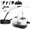 Pulitore a vapore elettrico, 2500 W pulitore a vapore portatile, 1,1 l/3,0 bar, pulitore a vapore a pressione con tocco intelligente, 6 marce, per bagno, cucina, pavimenti, finestre (Bianco)